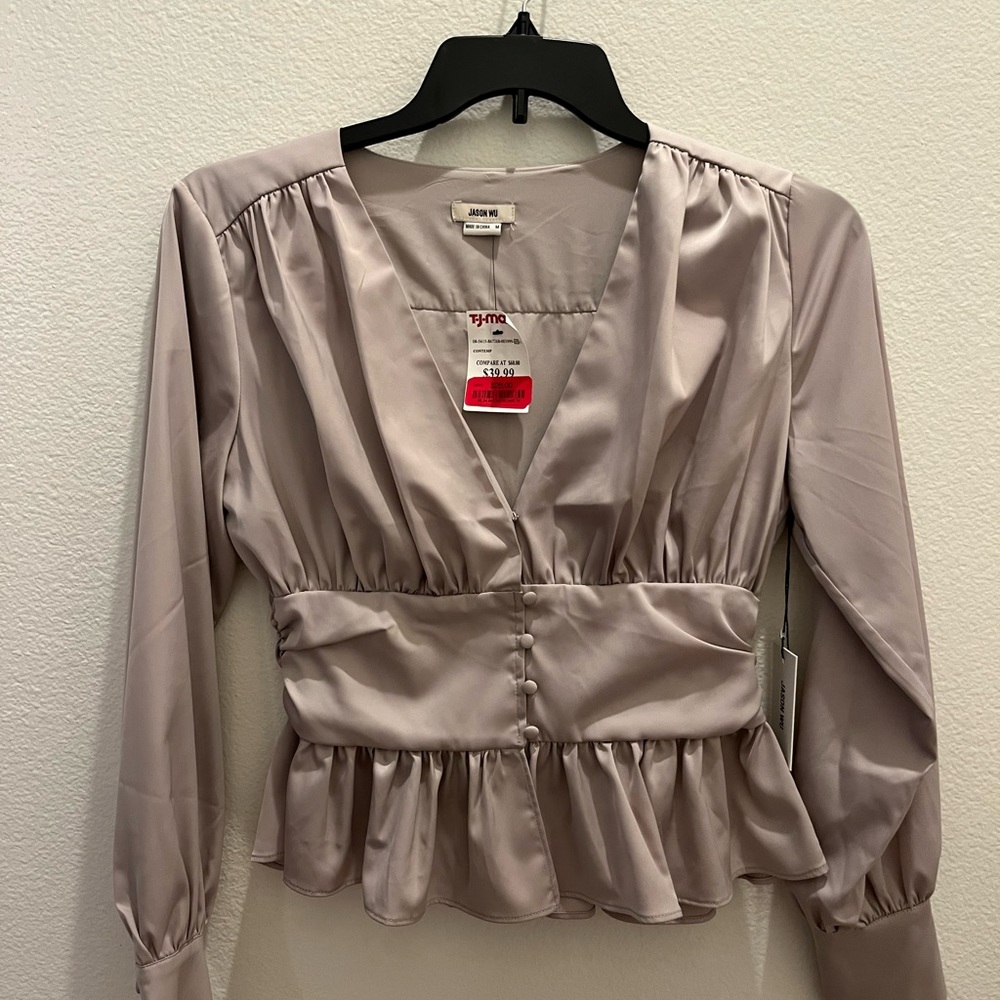 Jason Wu silver dressy shirt